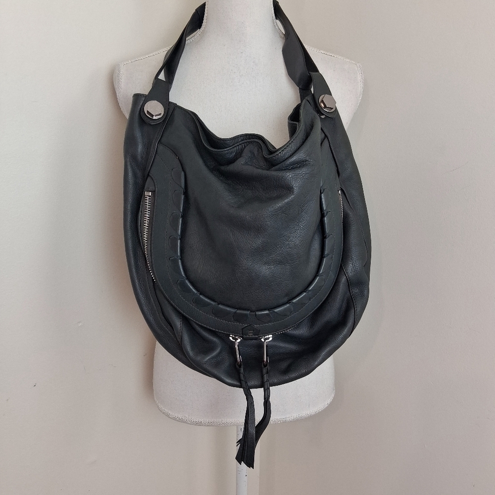 orYANY Cassie Olive Green Leather Hobo Bag - Picture 2 of 13